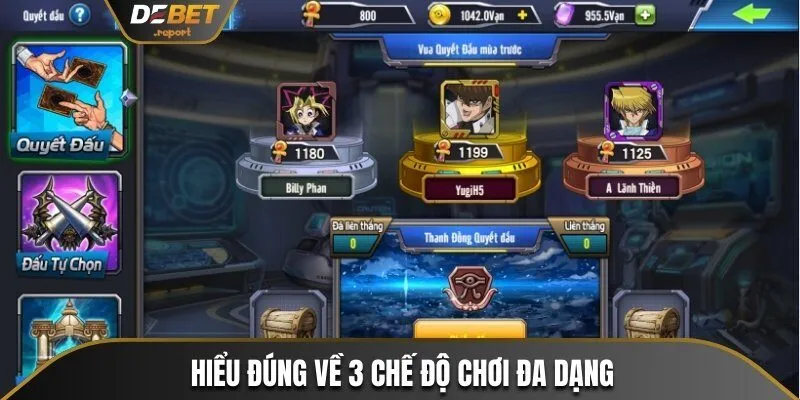 Bài Yugioh Debet - Cách Chơi Và Chiến Lược Hiệu Quả 4 Hiểu đúng về 3 chế độ chơi đa dạng