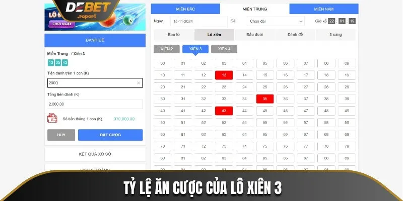 Lô Xiên 3 Ăn Bao Nhiêu? Khám Phá 4 Mẹo Chơi Hiệu Quả 3 Tỷ lệ ăn cược của lô xiên 3