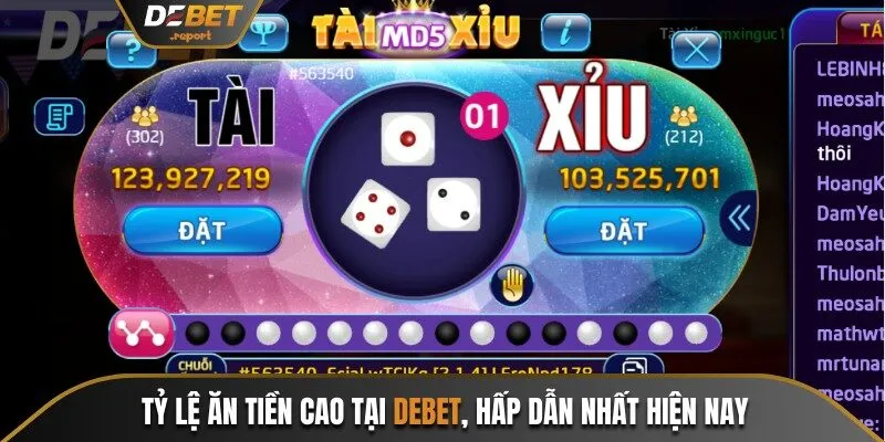 Tài Xỉu MD5 Và Cách Đặt Cược, Thanh Toán Cực Đa Dạng 3 Tỷ lệ ăn tiền cao tại Debet, hấp dẫn nhất hiện nay