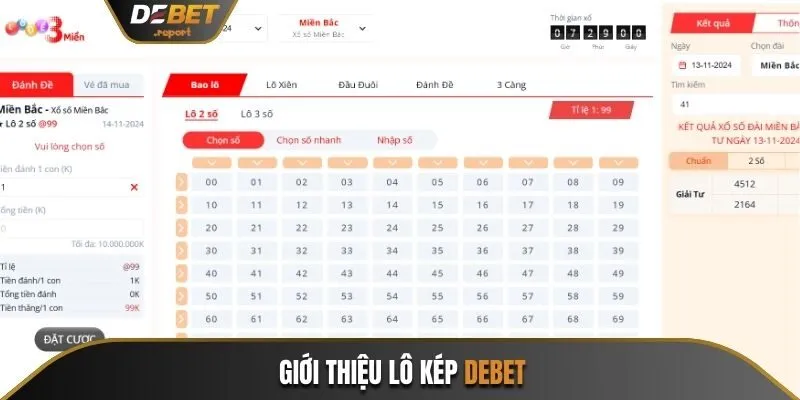 Lô Kép Debet – Hướng Dẫn Chi Tiết Và Các Mẹo Để Thắng Lớn 2 Giới thiệu lô kép Debet